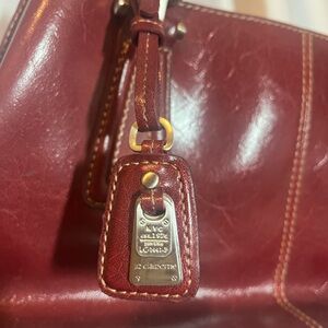 Liz Claiborne Burgundy Leather Tote